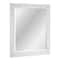Head West Micro Square Tiled White & Chrome Beveled 27.5" x 33.5" Framed Accent Vanity Mirror